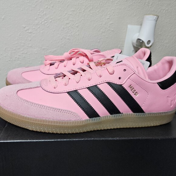 New Adidas samba Messi size 11.5.mens sneaker pink black - Picture 1 of 16